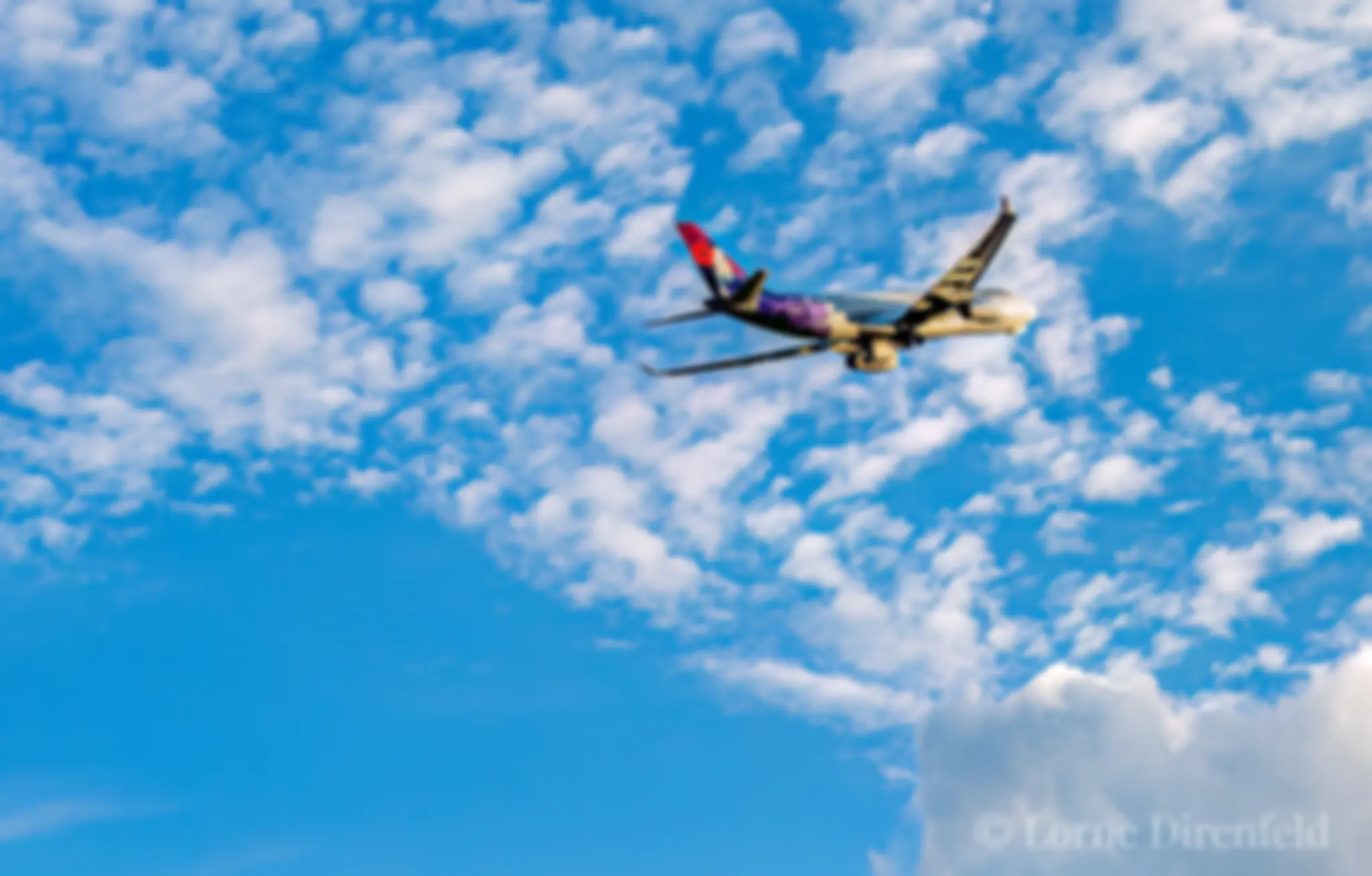 Hawaiian Airlines A330 departing Kahului, Maui on a beautiful sunny morning . . .