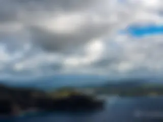 On approach to Lihue airport, Kauai, Nawiliwili Harbor
