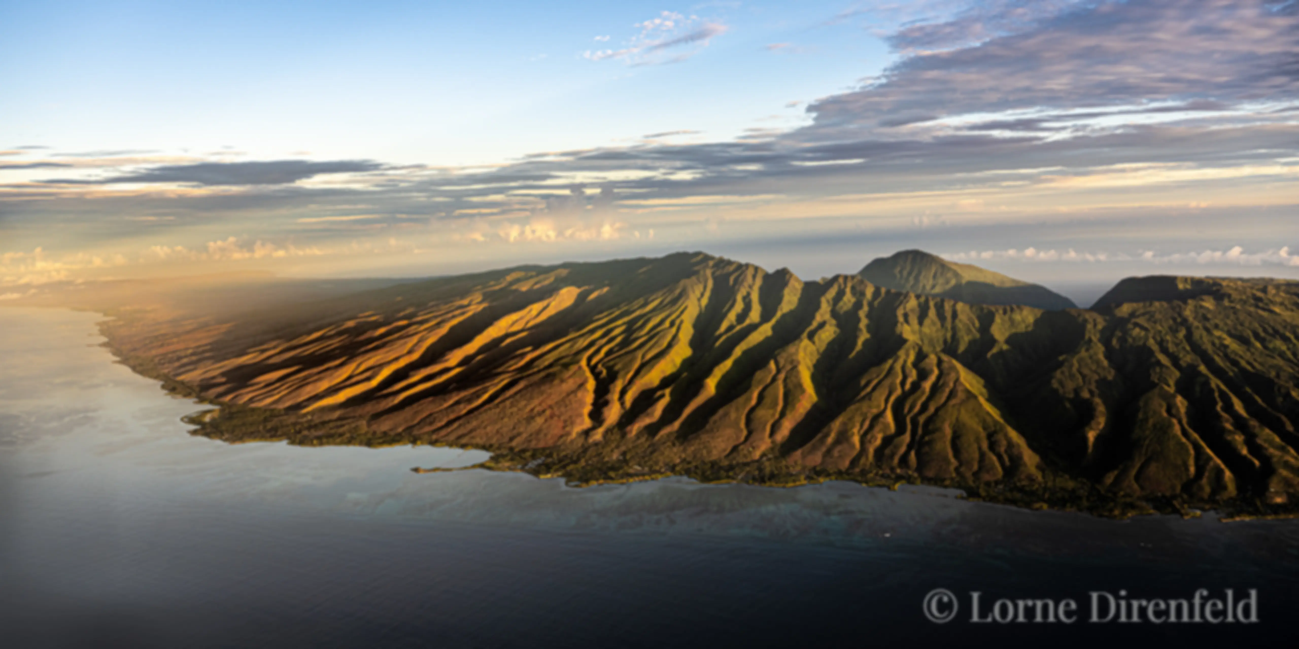 The southeast shore of Molokai at sunrise