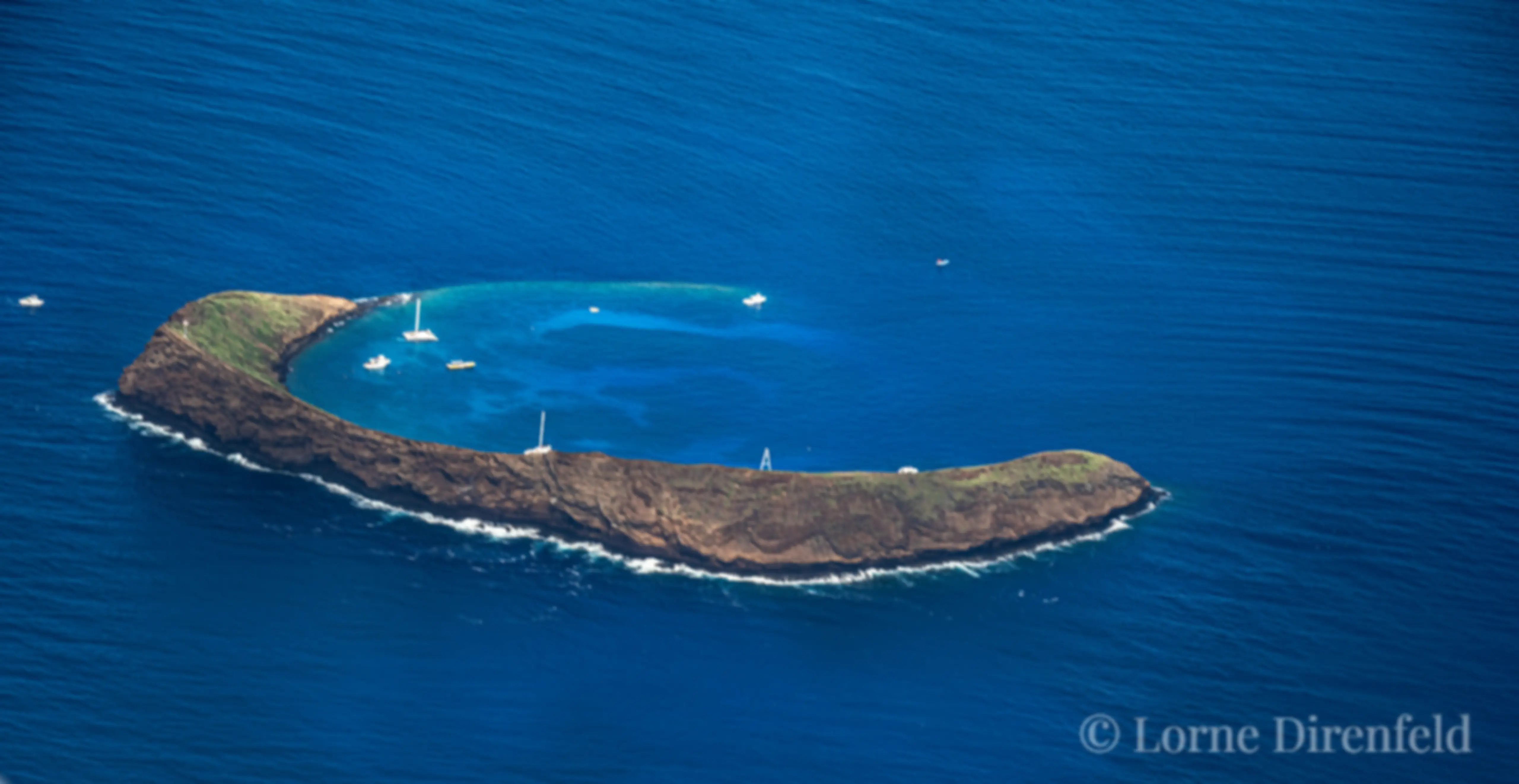 Molokini crater, an amazing snorkeling spot . . .