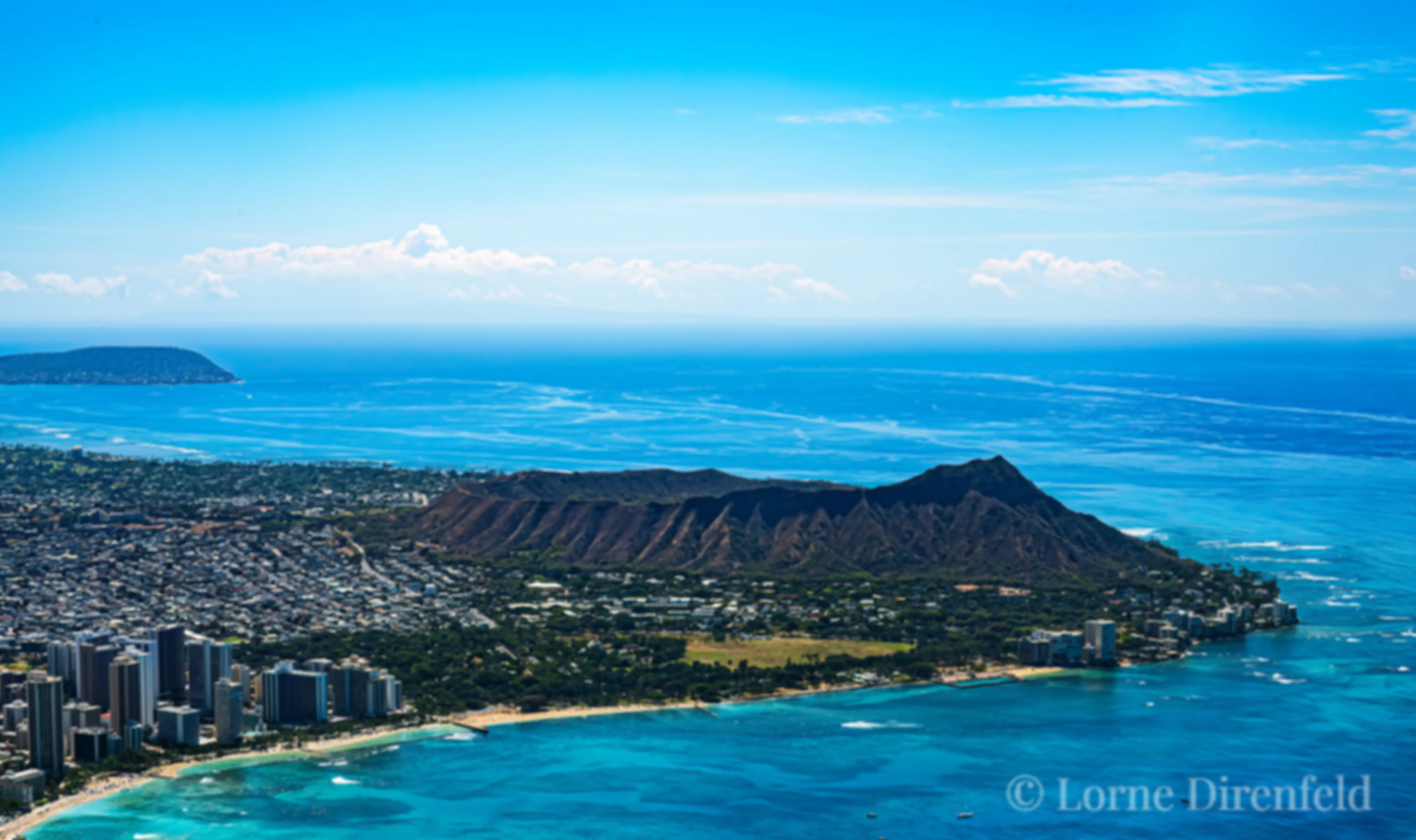 The unmistakable profile of Diamond Head Crater, Oahu . . .