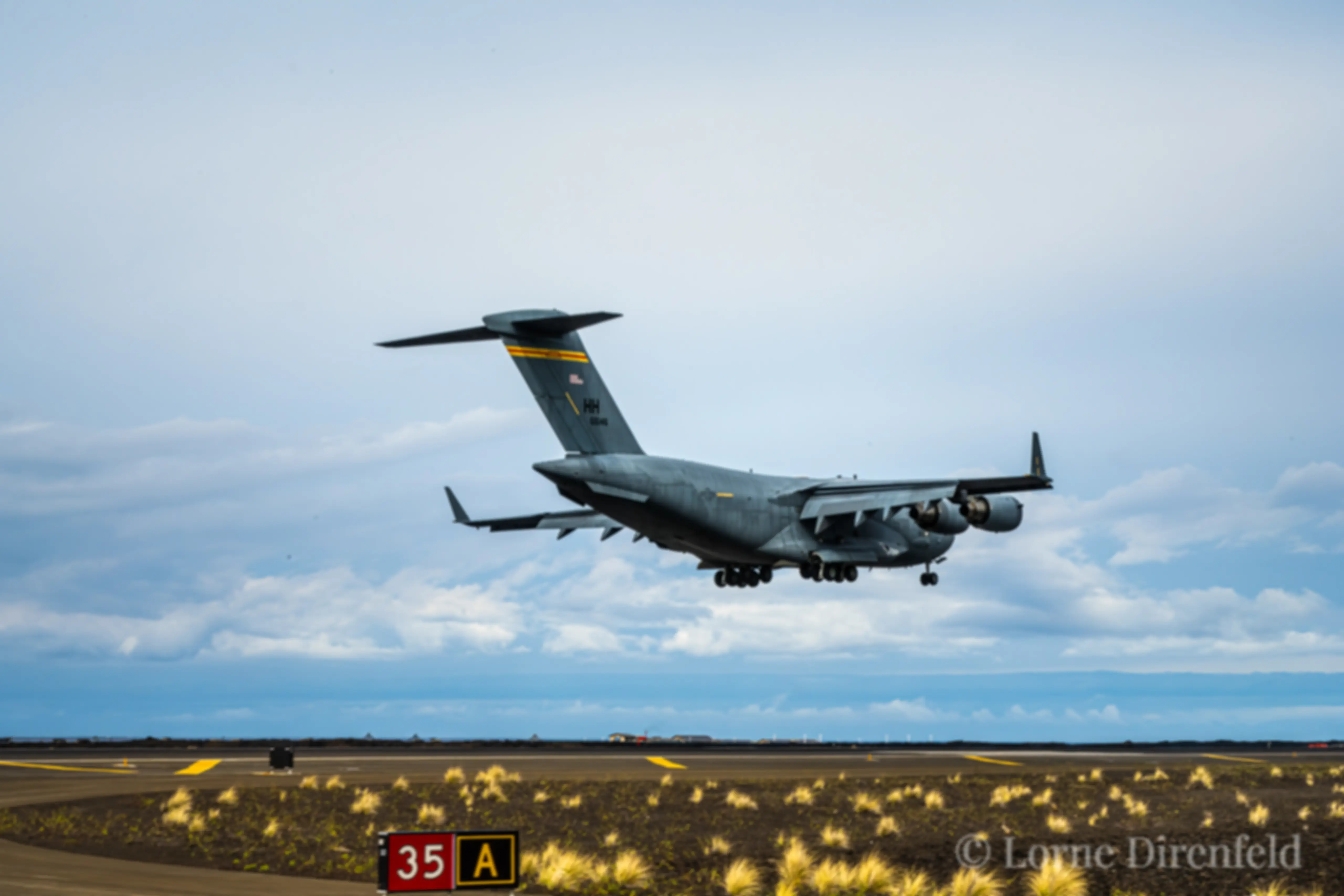 C17 Globemaster III, about to land . . .