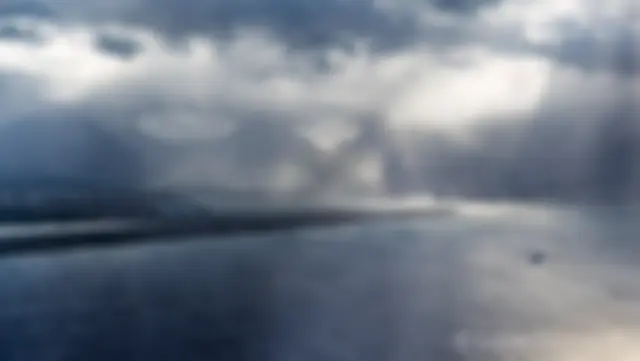 Can you see that guy? We're following a Shorts 360 on approach to Runway 4R in Honolulu on a misty morning . . .