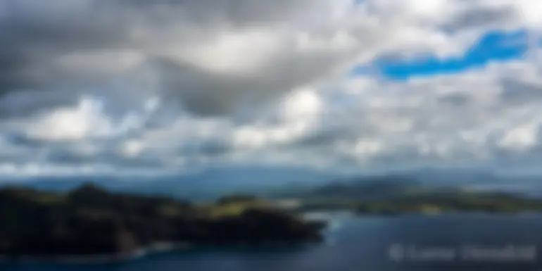 On approach to Lihue airport, Kauai, Nawiliwili Harbor
