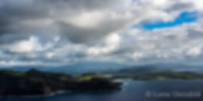 On approach to Lihue airport, Kauai, Nawiliwili Harbor