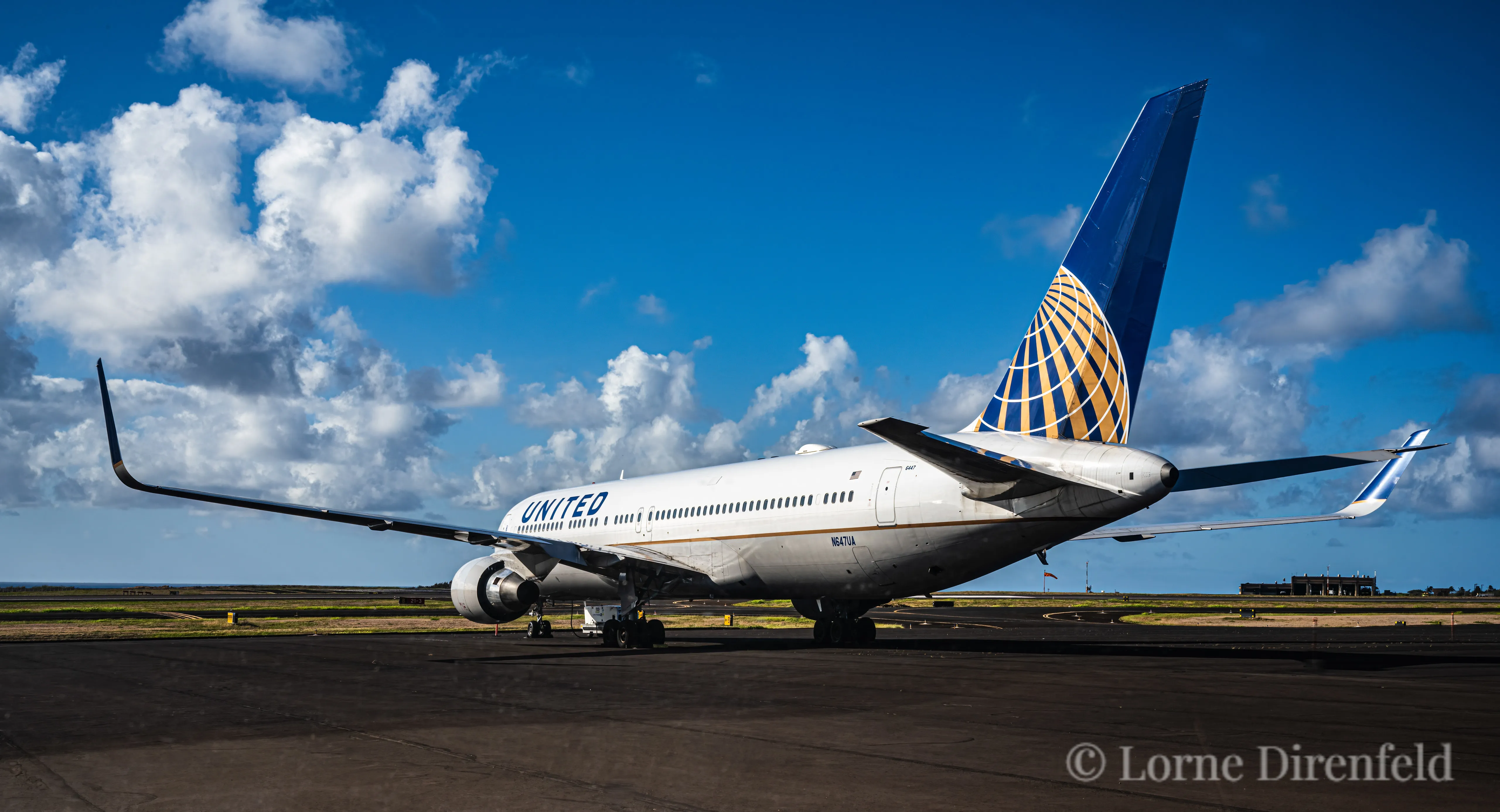 N647UA, Boeing 767ER, vacationing on Kauai