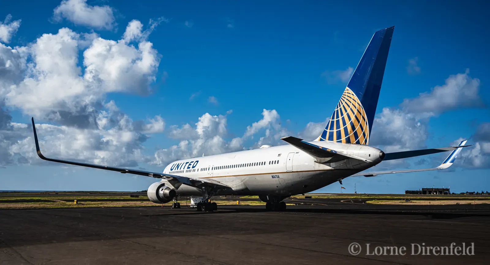 N647UA, Boeing 767ER, vacationing on Kauai